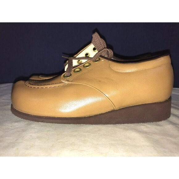 P. W. Minor Orthopedic Brown Lace Up Wedge Heel 5.5 C Wide Comfort Shoes * - Picture 2 of 8